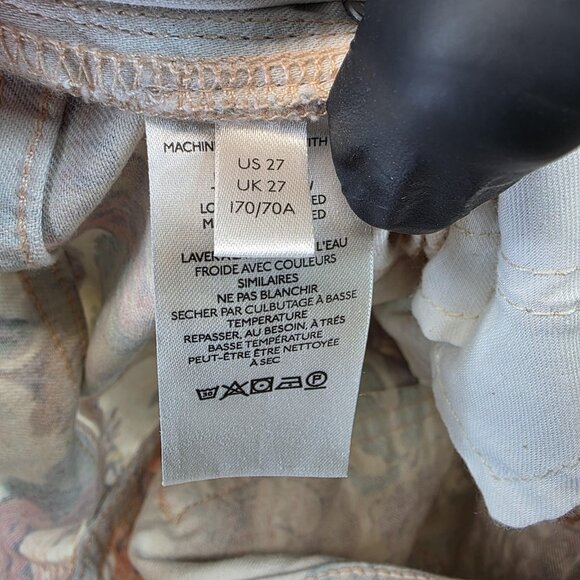 Pilcro High-Rise Cigarette Jeans Womens 27 Floral Print Skinny Stretch Denim - Picture 5 of 13